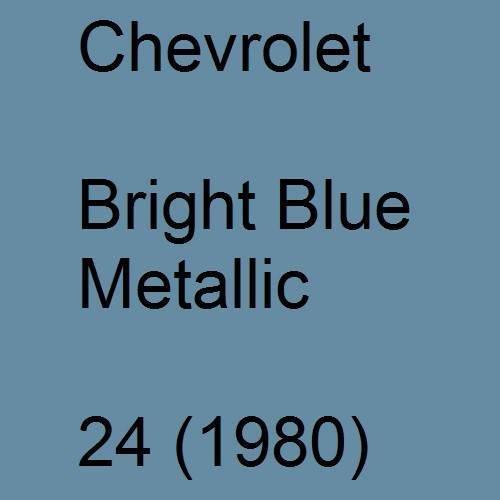 Chevrolet, Bright Blue Metallic, 24 (1980).